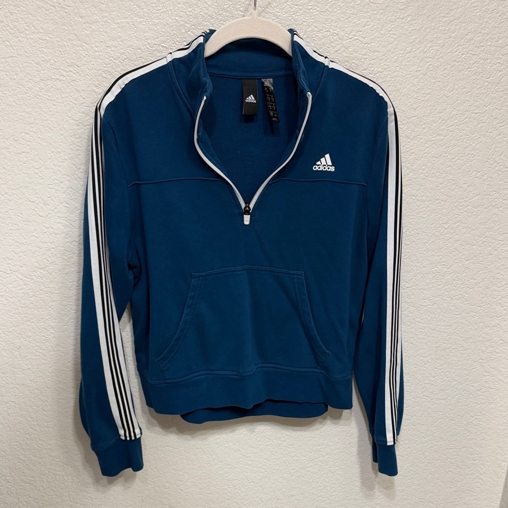 Adidas women’s Navy Zip-Up Sweater